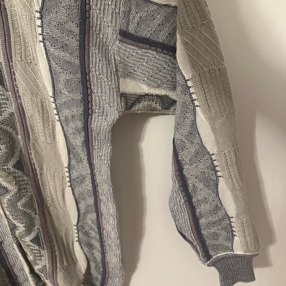 St. croix 3D cardigan vintage 90s coogi style size L - Picture 3 of 5